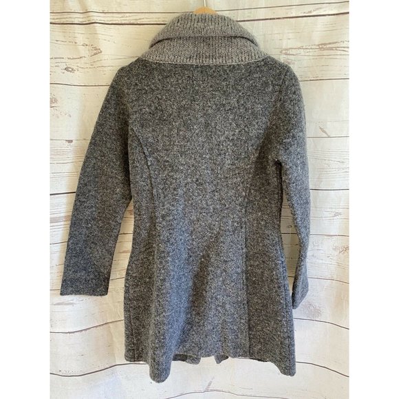 Italian Marisol Wool Sweater/Coat Gray Long Gorgeous Made In Italy - Picture 4 of 5